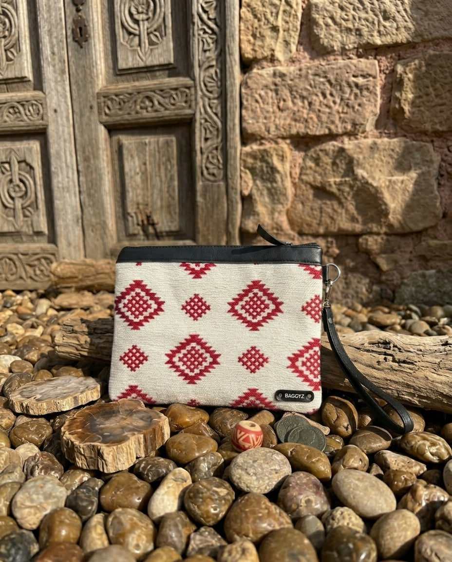 POCHETTE/TROUSSE  DIAMOND WHITE/RED